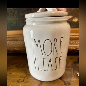 Rae Dunn MORE PLEASE Canister LL Farmhouse First Release Cottage Core Farmhouse